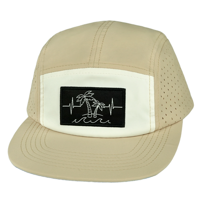 Beach - 5 Panel - Sporty - Unstructured - Sand / White - Laser Mesh (Unisex)