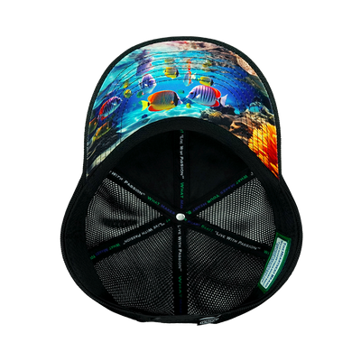 Beach - 6 Panel - Unstructured - Black Hemp / Black - Soft Trucker Mesh (Unisex)
