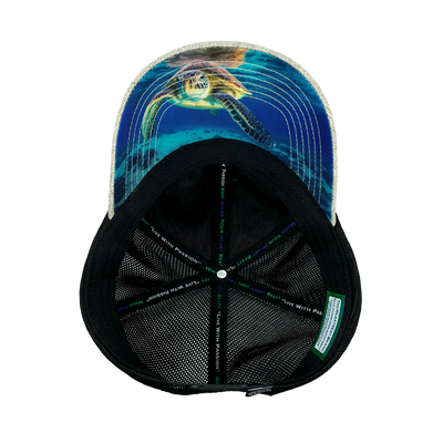 Beach - 6 Panel - Unstructured - Gray Tan Hemp / Black - Soft Trucker Mesh (Unisex)