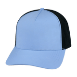 Blank - 5 Panel - Structured - Light Blue / Black (Unisex) - Laser Mesh