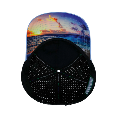 Beach - 5 Panel - Structured - Light Blue / Black - Laser Mesh (Unisex)