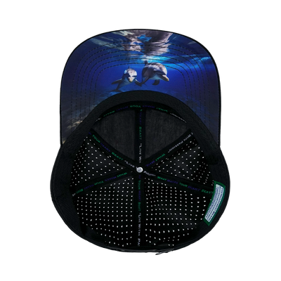 Beach - 7 Panel - Corduroy - Black / Blue / White - Laser Mesh (Unisex)