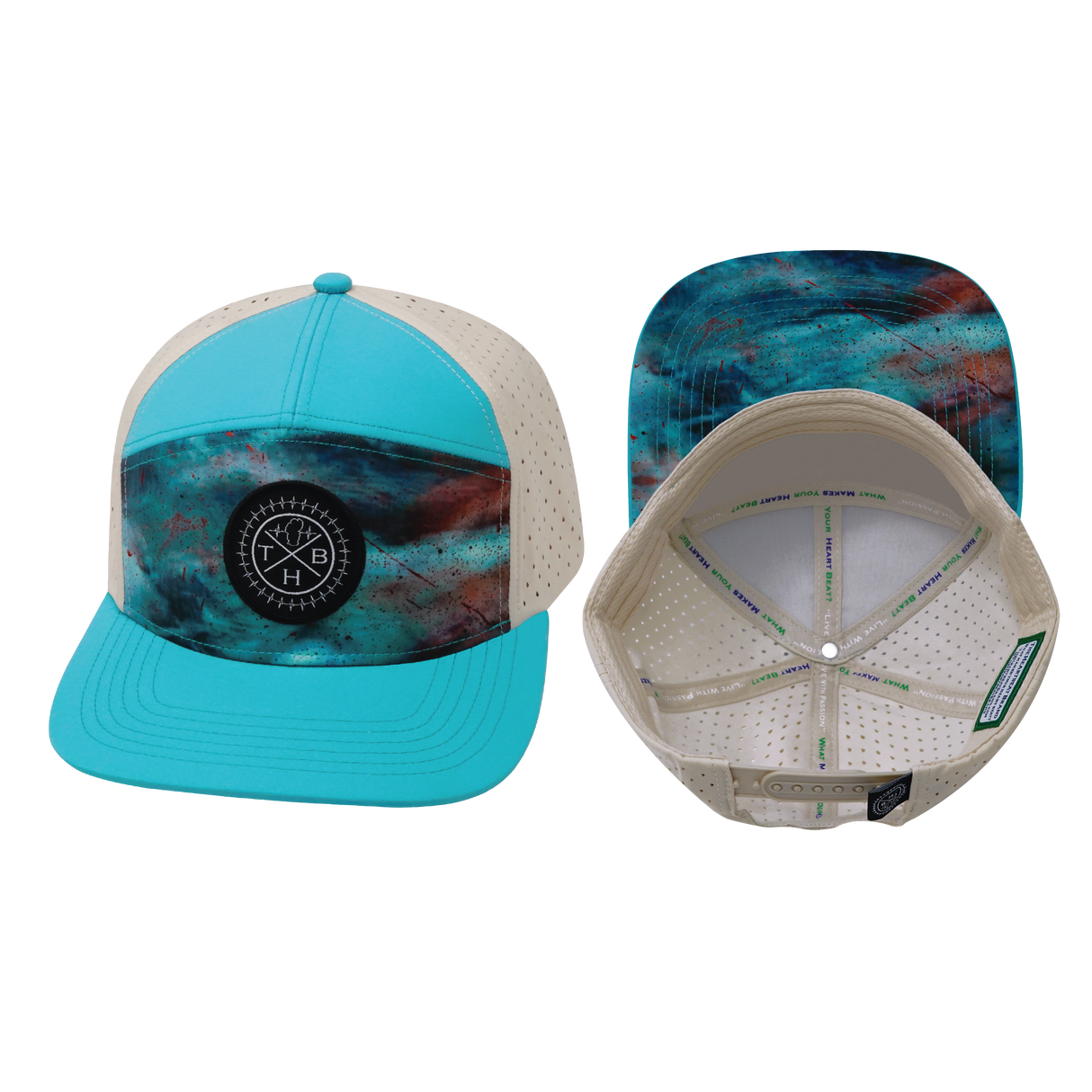 THB - 7 Panel - Desert Sky - Neon Green Blue / Cream (Unisex)