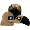 Dog - 6 Panel - Corduroy - Tan / Black - Laser Mesh (Unisex)