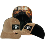 Dog - 6 Panel - Corduroy - Tan / Black - Laser Mesh (Unisex)