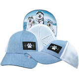 Dog - 6 Panel - Shallow Fit - Pony Tail - Light Blue / White - Laser Mesh (Unisex)