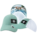 Dog - 6 Panel - Shallow Fit - Pony Tail - Corduroy - Mint / White - Laser Mesh (Unisex)