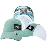Dog - 6 Panel - Shallow Fit - Pony Tail - Corduroy - Mint / White - Laser Mesh (Unisex)