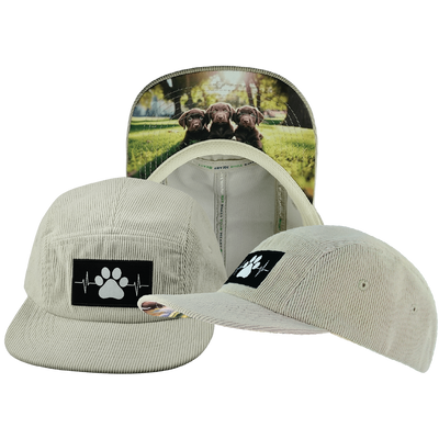 Dog - 5 Panel - Unstructured - Corduroy - Sand - Fabric Back (Unisex)