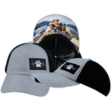 Dog - 6 Panel - Unstructured - Heather Gray / Black - Soft Trucker Mesh (Unisex)