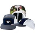Dog - 5 Panel - Sporty - Unstructured - Charcoal / Navy / White - Laser Mesh (Unisex)