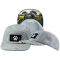 Dog - 5 Panel - Unstructured - Light Gray Hemp - Fabric Back (Unisex)