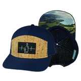Wine - 7 Panel - Cork - Navy - Laser Mesh (Unisex)