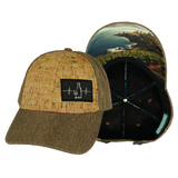 Wine - 6 Panel - Shallow Fit - Cork - Light Brown Hemp - Fabric Back (Unisex)