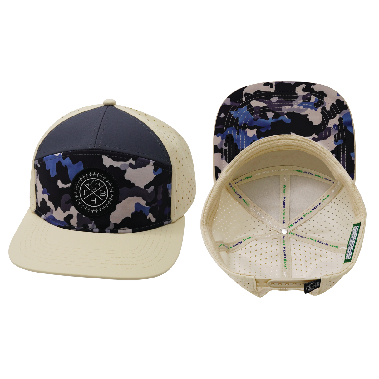 **YOUTH** THB  - 7 Panel - Dusk Camo - Cream / Charcoal (Unisex)