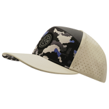 **YOUTH** THB  - 7 Panel - Dusk Camo - Cream / Charcoal - Laser Mesh (Unisex)
