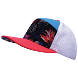 **YOUTH** THB  - 7 Panel - Electric Eden - Neon Peach / Neon Blue / White - Laser Mesh (Unisex)