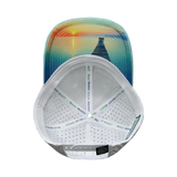 Fishing - 6 Panel - Shallow Fit - Pony Tail - Teal / White - Laser Mesh (Unisex)