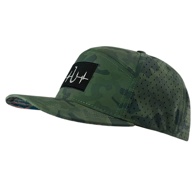 Fishing - 7 Panel - Soft Teal Camo - Laser Mesh (Unisex)