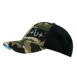 Fishing - 6 Panel - Shallow Fit - Pony Tail - Light Camo / Black - Laser Mesh (Unisex)