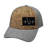 Fishing - 6 Panel - Shallow Fit - Cork - Heather Gray - Trucker Mesh (Unisex)