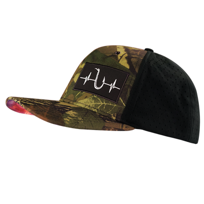 Fishing - 6 Panel - Tan Tree Camo / Black - Laser Mesh (Unisex)