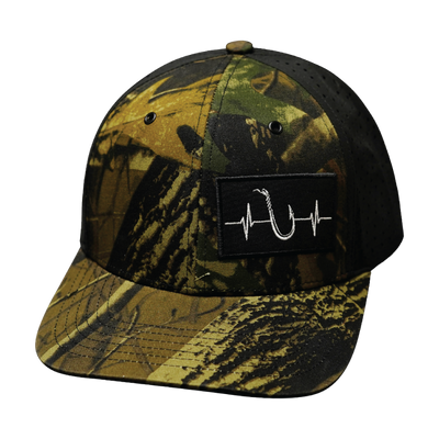 Fishing - 6 Panel - Tan Tree Camo / Black - Laser Mesh (Unisex)
