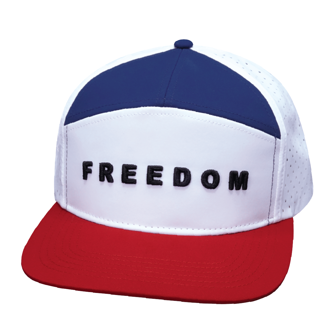 FREEDOM Hat - Flat Bill - Dark Red / White / Navy