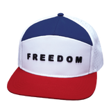 FREEDOM Hat - Flat Bill - Dark Red / White / Navy