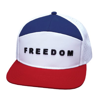 FREEDOM Hat - Flat Bill - Dark Red / White / Navy