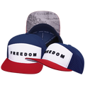 FREEDOM Hat - Flat Bill - Dark Red / White / Navy - Laser Mesh