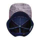FREEDOM Hat - Flat Bill - Dark Red / White / Navy - Laser Mesh