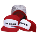 FREEDOM Hat - Flat Bill - Red / White - Laser Mesh