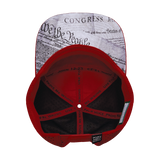 FREEDOM Hat - Flat Bill - Red / White - Laser Mesh