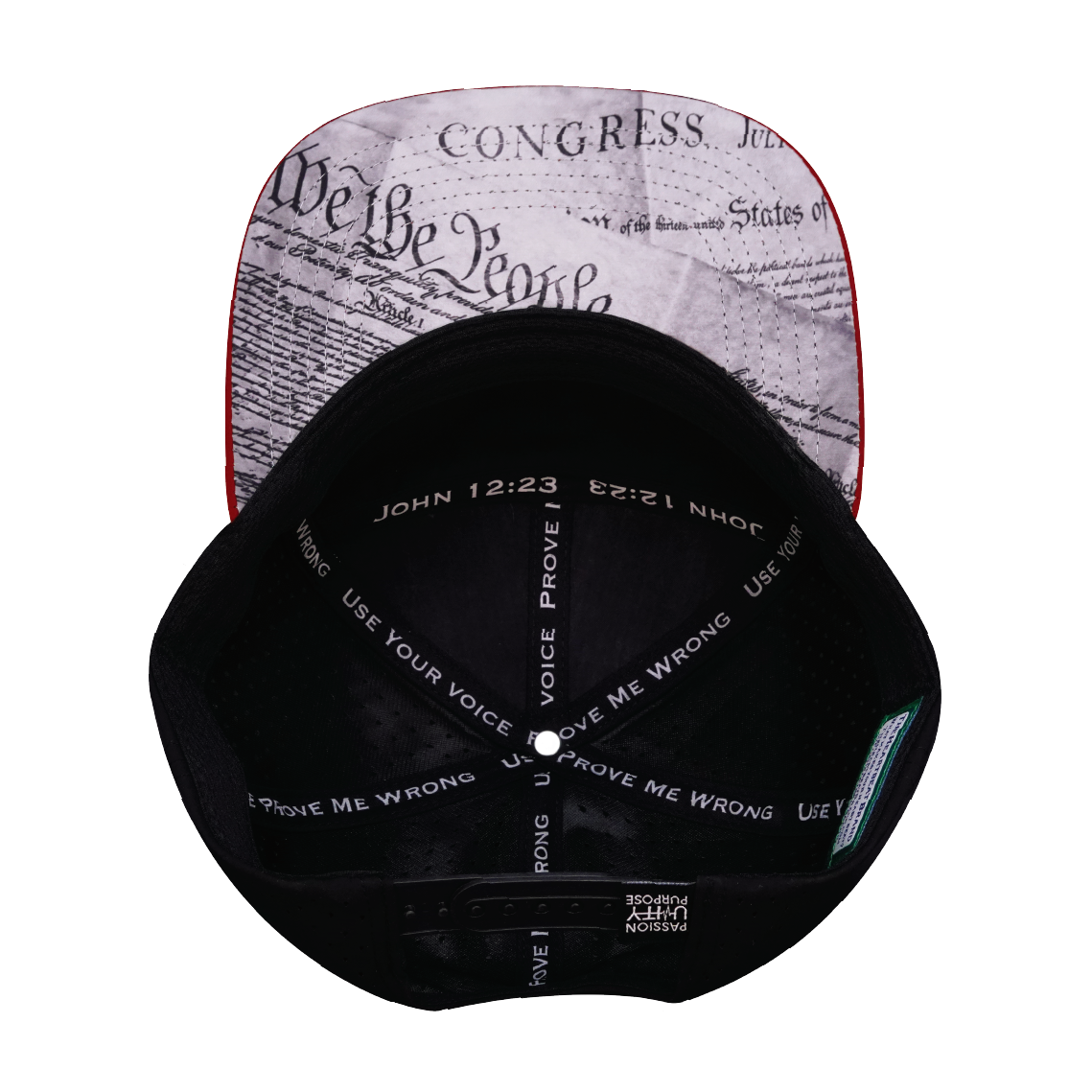 FREEDOM Hat - Flat Bill - Dark Red / Navy / White / Black - Laser Mesh
