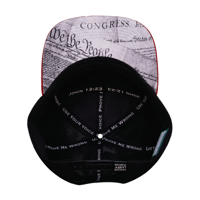 FREEDOM Hat - Flat Bill - Dark Red / Navy / White / Black - Laser Mesh