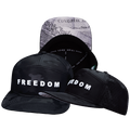 FREEDOM Hat - Flat Bill - Black Camo - Laser Mesh