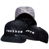 FREEDOM Hat - Flat Bill - Black Camo - Laser Mesh