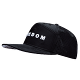 FREEDOM Hat - Flat Bill - Black Camo - Laser Mesh