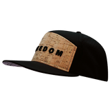 FREEDOM Hat - Flat Bill - Cork - Black - Laser Mesh