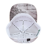 FREEDOM Hat - Flat Bill - Cream / White / Blue - Laser Mesh