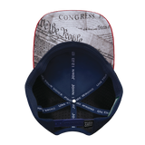 FREEDOM Hat - Baseball Hat Fit - Dark Red / White / Navy - Laser Mesh