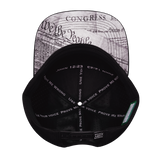 FREEDOM Hat - Flat Bill - Black / Dark Red - Laser Mesh