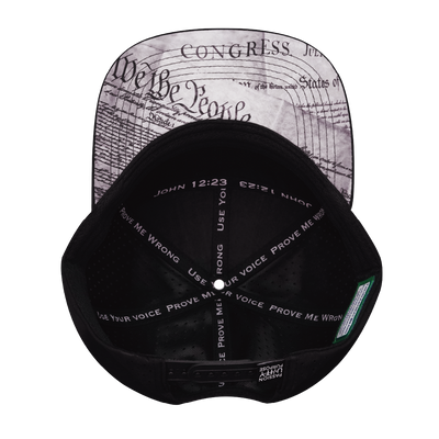 FREEDOM Hat - Flat Bill - Black / Dark Red - Laser Mesh