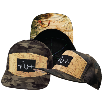 Fishing - 7 Panel - Cork - Tan Camo - Laser Mesh (Unisex)