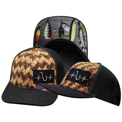 Fishing - 6 Panel - Cork - Charcoal Gray - Trucker Mesh (Unisex)