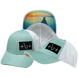 Fishing - 6 Panel - Shallow Fit - Pony Tail - Teal / White - Laser Mesh (Unisex)