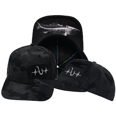Fishing - 6 Panel - Black Camo - Laser Mesh (Unisex)
