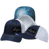 Fishing - 6 Panel - Shallow Fit - Ocean Blue / White - Trucker Mesh (Unisex)
