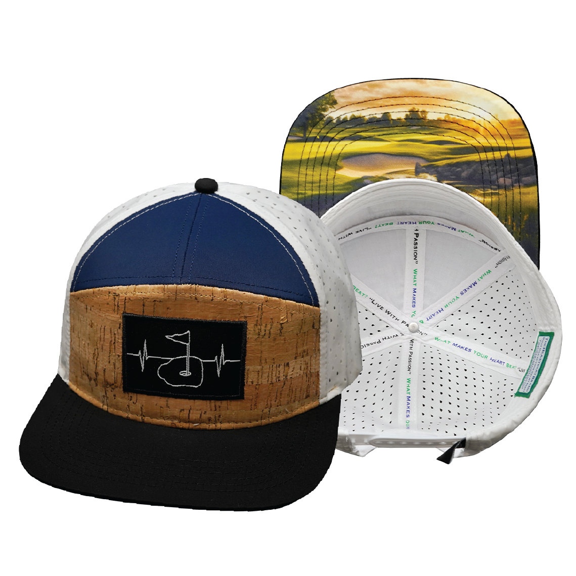Golf - 7 Panel - Cork - Black / Navy / White (Unisex)